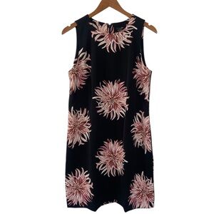Ann Taylor Factory Black Floral Sleeveless Shift Dress 8 NWT Career Professional